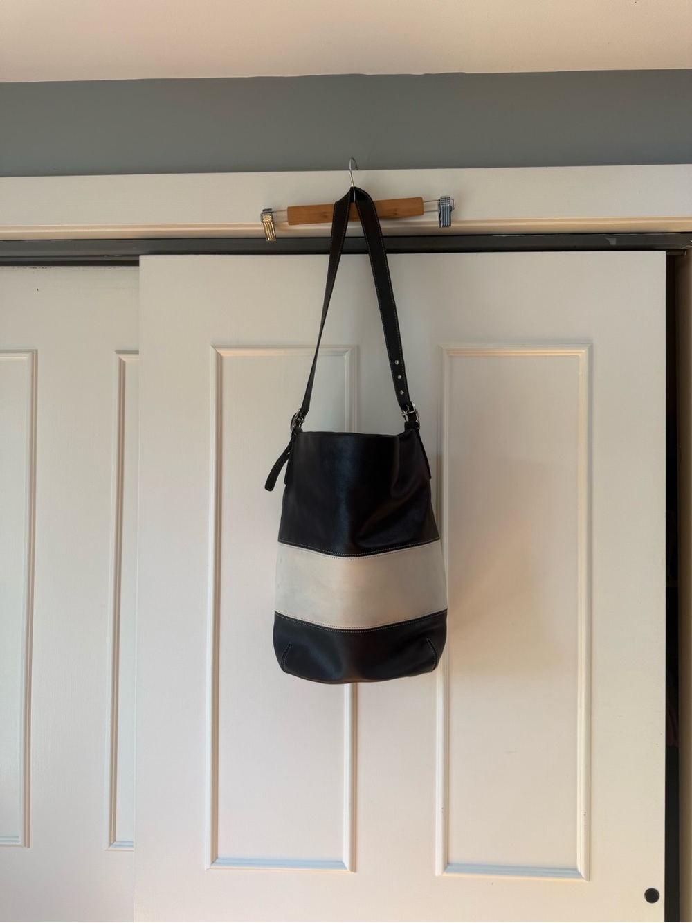 Vintage Coach Bleeker Color block Bucket Bag